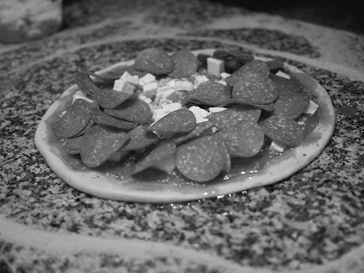Pepperoni Pizza Assembled