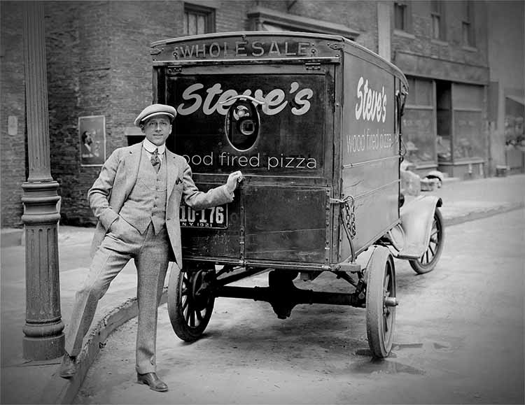 Steve's Tuxedo Pizza Delivery Truck